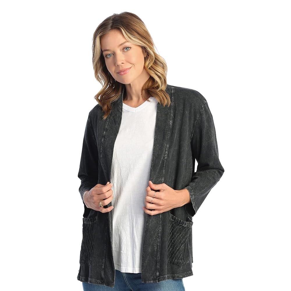 Women's Dark Gray Cardigan Lightweight Jacket, Size M